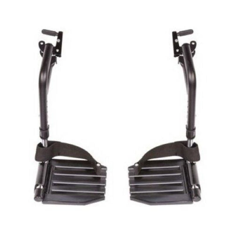 Invacare Wheelchair Legrest with Heel Loops SwingAway Design Adjustable Footrest Length and FlipUp Aluminum Footplate EasytoInstall Compatible with Most US Wheelchairs Transport Chairs